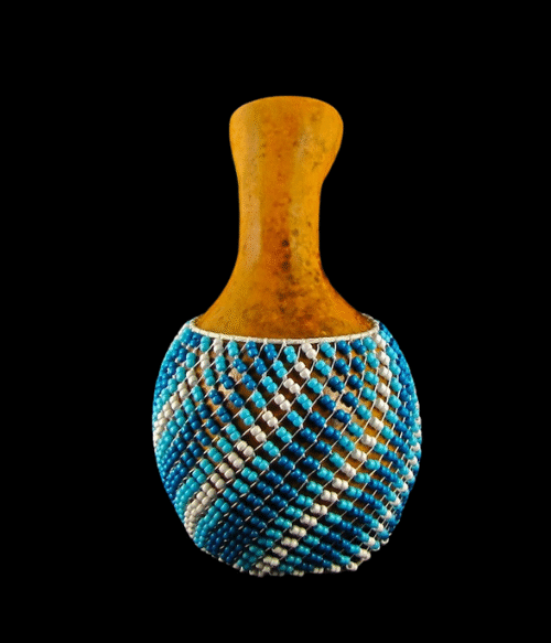 blue swirl shekere