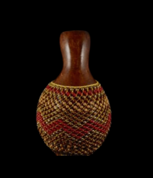 burgundy gold shekere