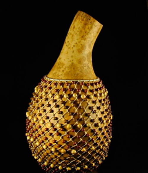 All Natural Wood bead Shekere